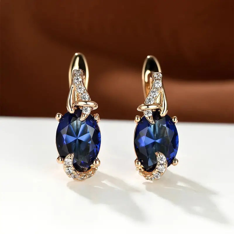 Royal Midnight Gold Drop-Ohrringe