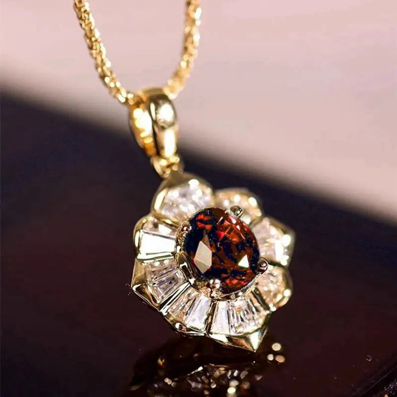 Kavella Solcrimson Gold Halskette