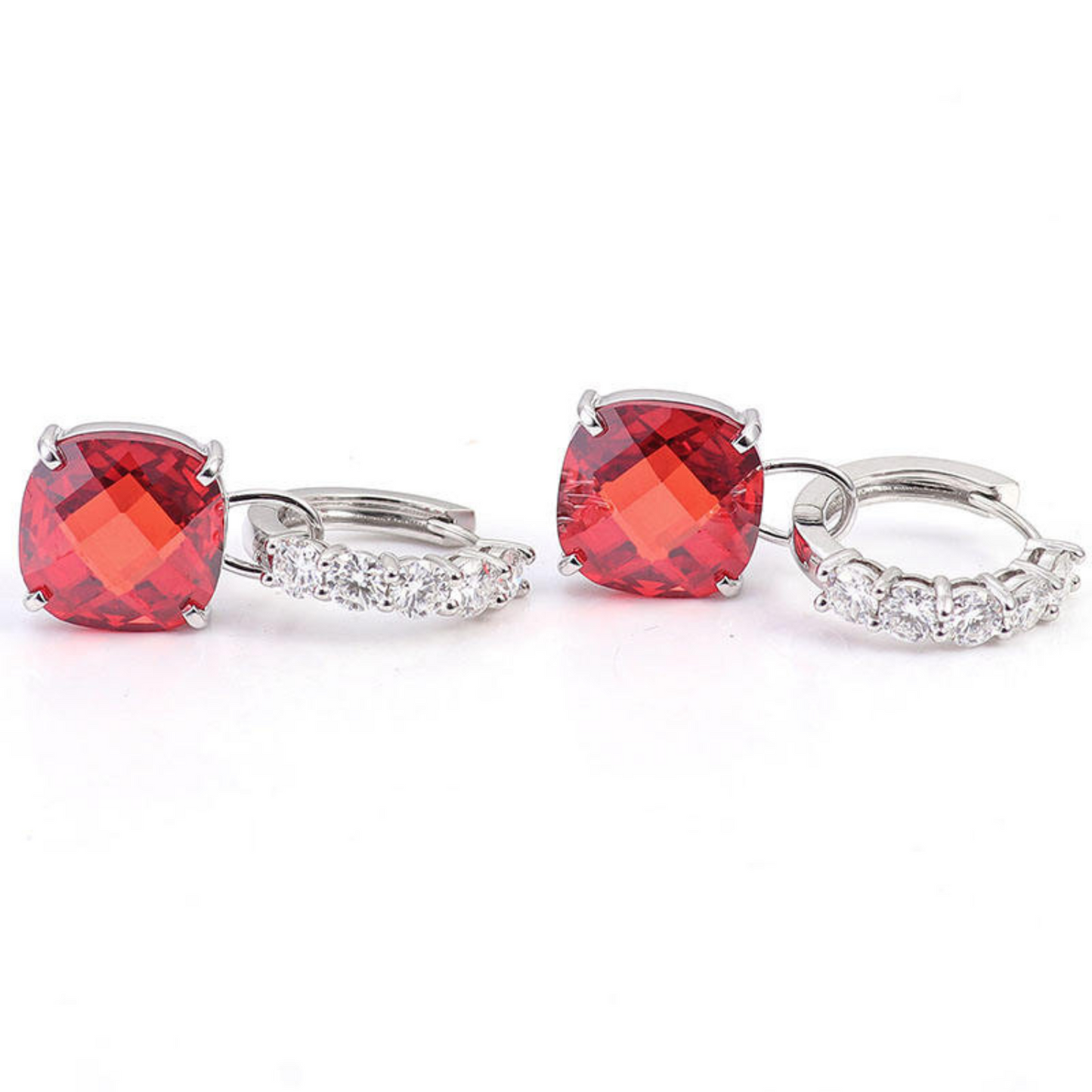 Ruby- und Diamant-Ohrringe