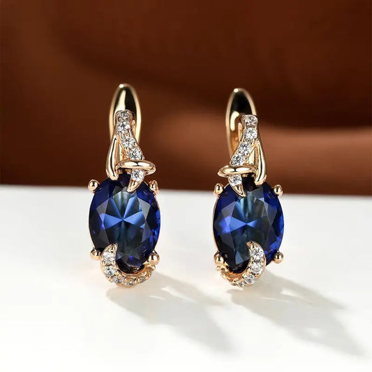 Royal Midnight Gold Drop-Ohrringe