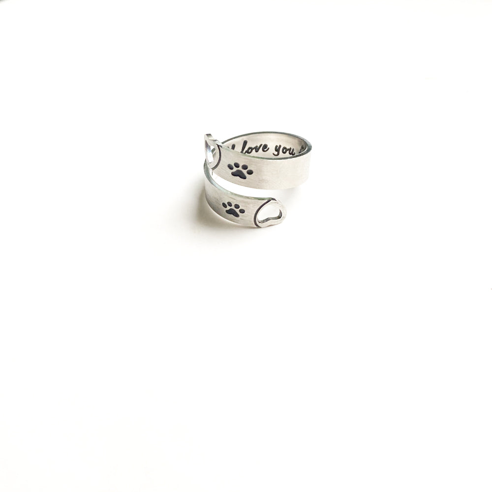 FAYAIE – Eleganter verstellbarer Pfoten- & Herz-Ring mit einzigartigem Twist-Design aus langlebigem Edelstahl