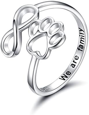 NIVI – Eleganter verstellbarer Pfoten-Herz-Ring aus handgefertigtem 925er Sterlingsilber
