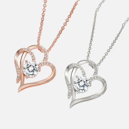 ELENYA – Elegante verstellbare Damen-Halskette mit bezauberndem Doppelherz & funkelnden Zirkonia für einen stilvollen Look
