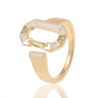 18 Karat vergoldete runde farbige Ringe