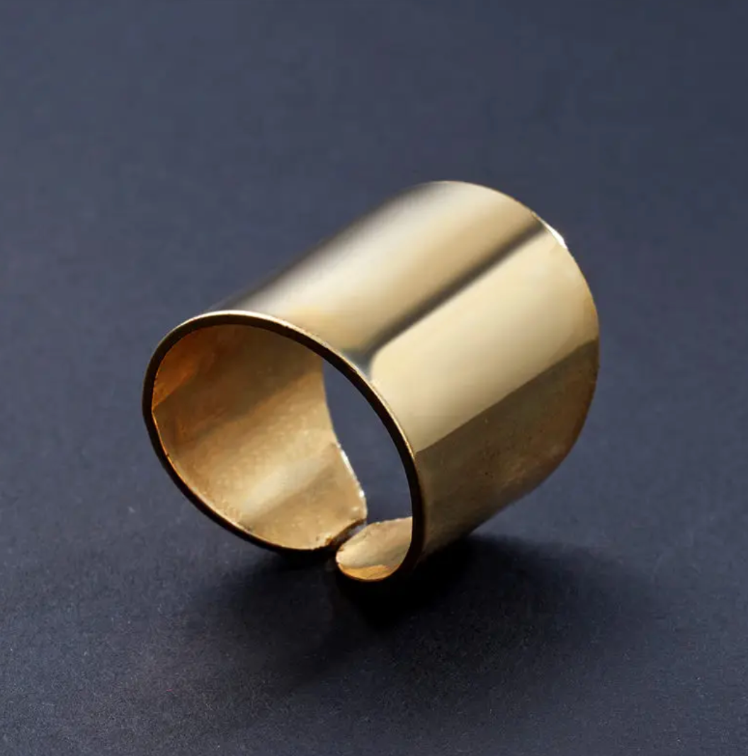 18 Karat vergoldeter langer ägyptischer vergoldeter Ring