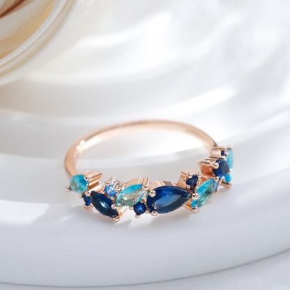 Set aus Meerestränen mit 18 Karat Roségoldplattierung