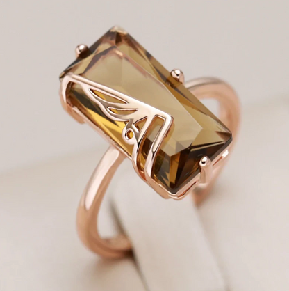 Bernsteinset mit 18 Kt. Roségoldplattierung