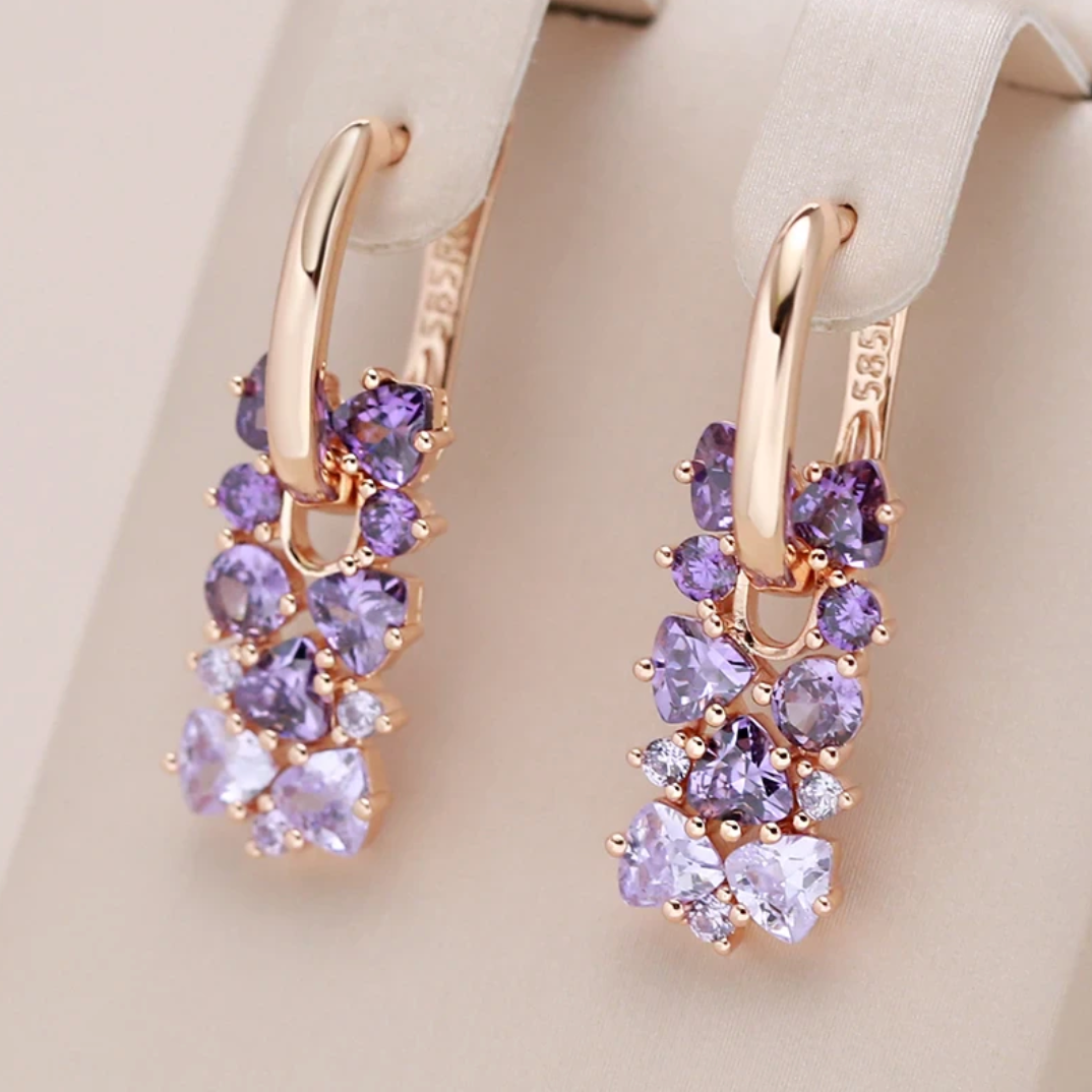 Amethyst mit 18 Karat Roségoldplattierung