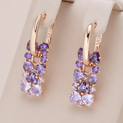 Amethyst mit 18 Karat Roségoldplattierung