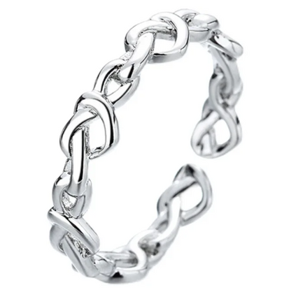 Ring mit geweihtem Herz aus 925er Sterlingsilber