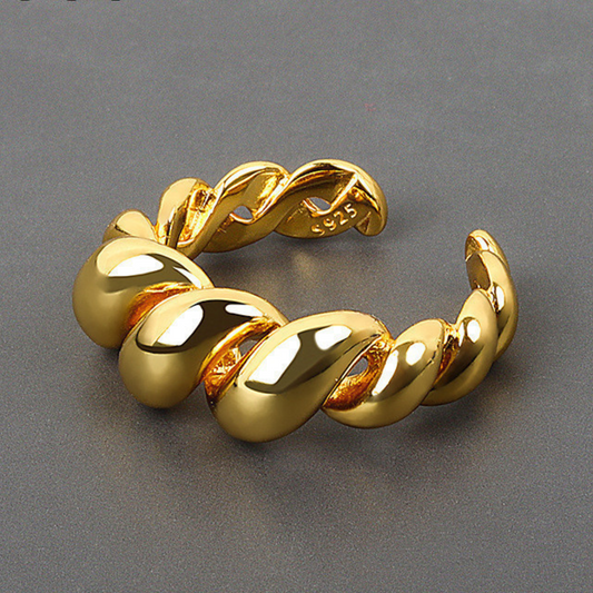 18K Gold Plated Spirale Ring