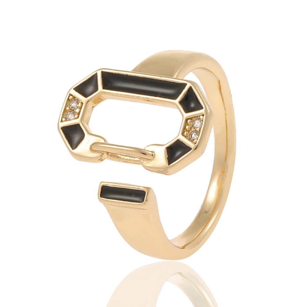 18 Karat vergoldete runde farbige Ringe