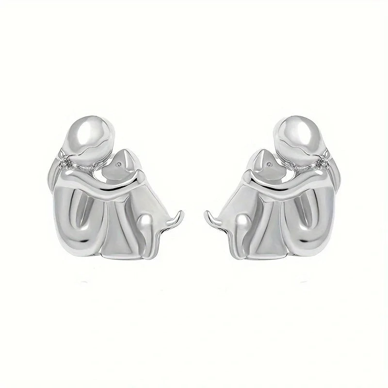 NURI – Elegante bicolor Bicolor-Umarmungs-Ohrstecker aus Silber & Gold für stilvollen Look