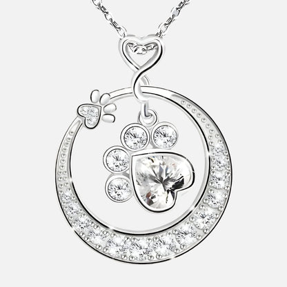 MALIA – Elegante Pfoten-Halskette aus 925er Sterlingsilber mit funkelnden Zirkonia für stilvolle Akzente